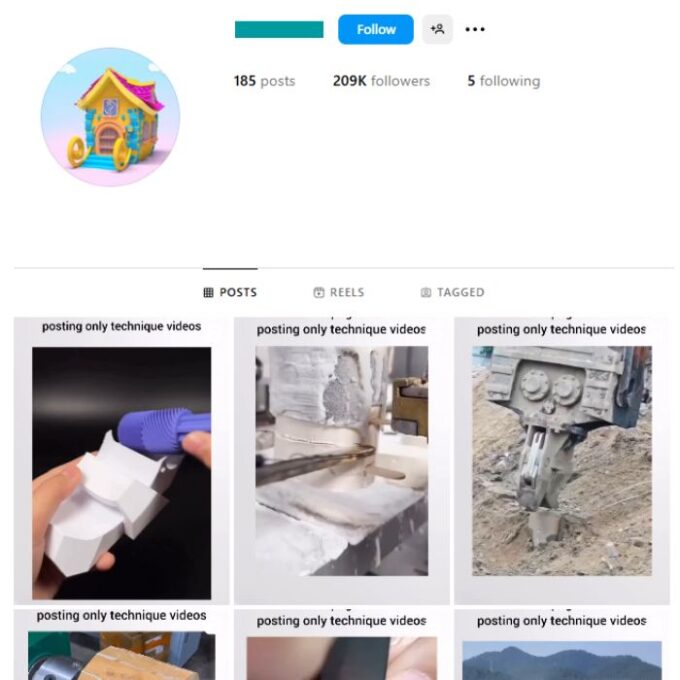 200K Tech Machines Instagram Account for sale