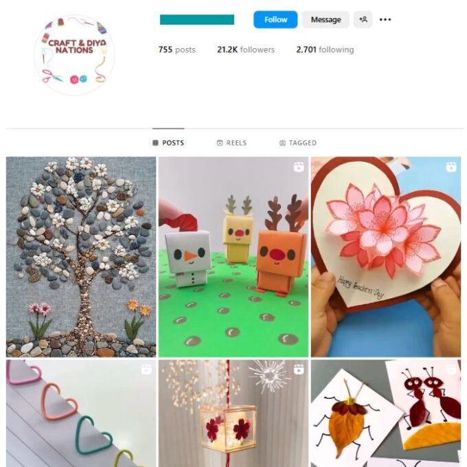 20K Creative DIY Instagram Account for sale