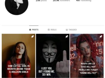 20K Motivation Mindset Instagram Account for sale