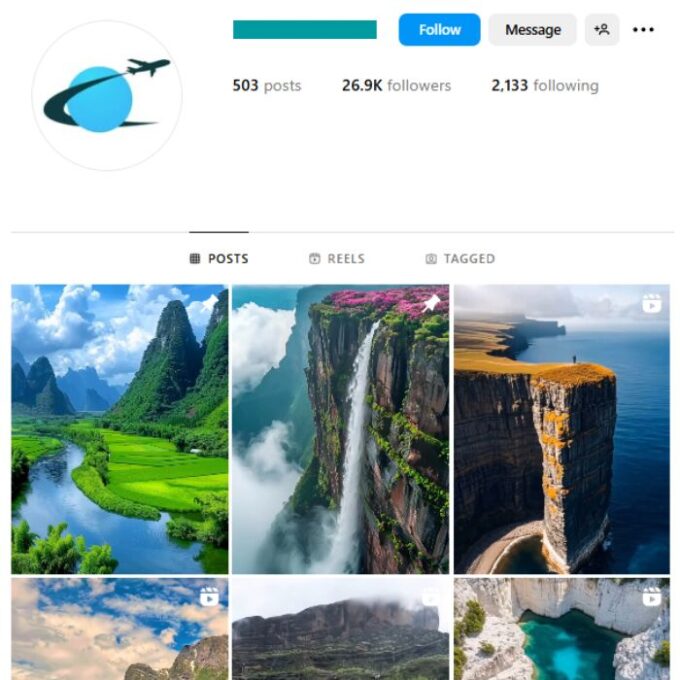 25K Travel Nature Instagram Account for sale