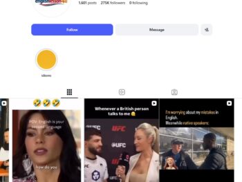 270K English Learning Instagram Account for Sale