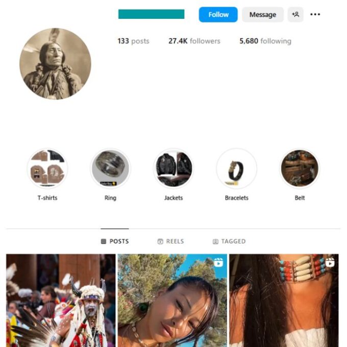 27K Native Americans Instagram Account for sale