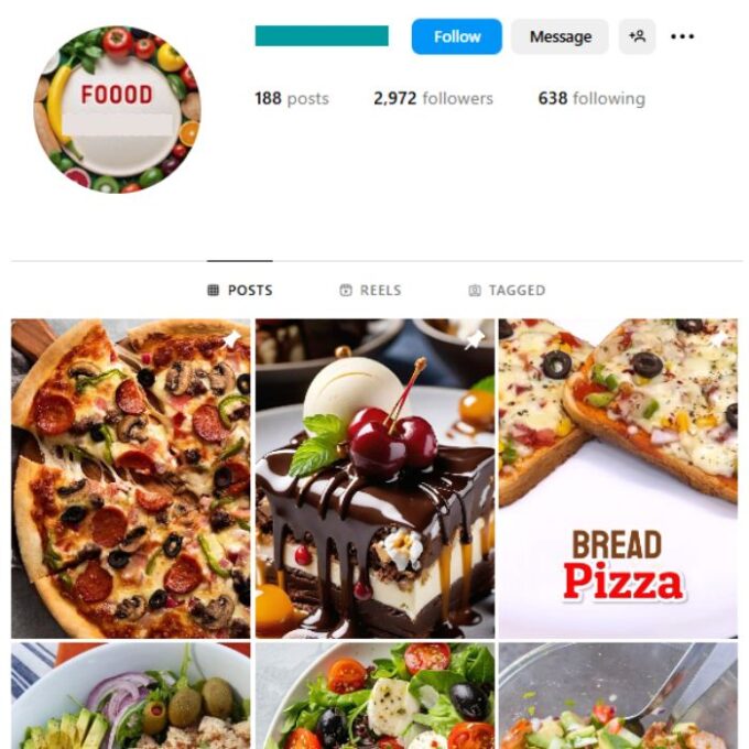 2K Fast Food Instagram Account for sale