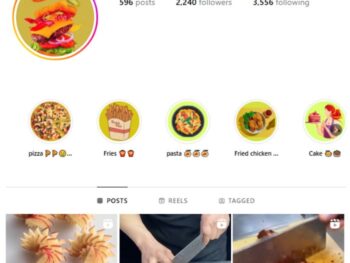 2K Food Art Instagram Account for sale