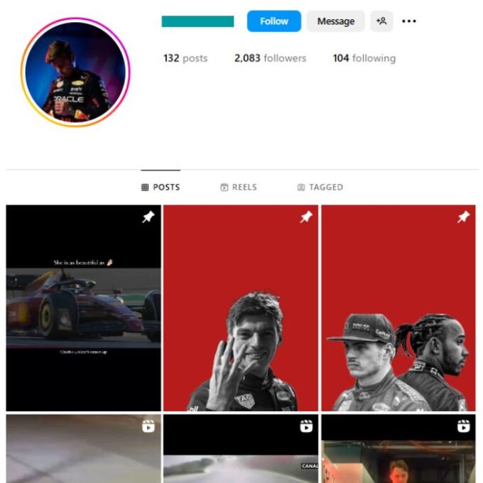 2K Formula One Memes Instagram Account for sale