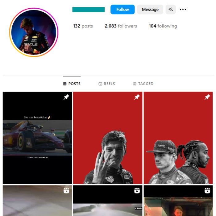 2K Formula One Memes Instagram Account for sale