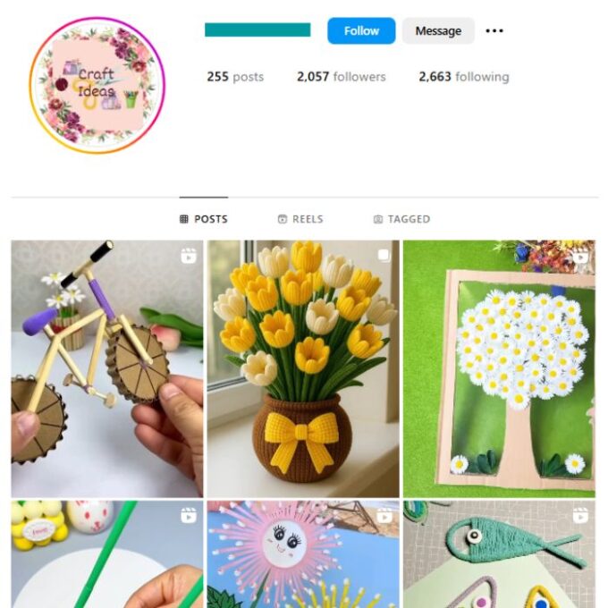 2K Handicraft DIY Instagram Account for sale