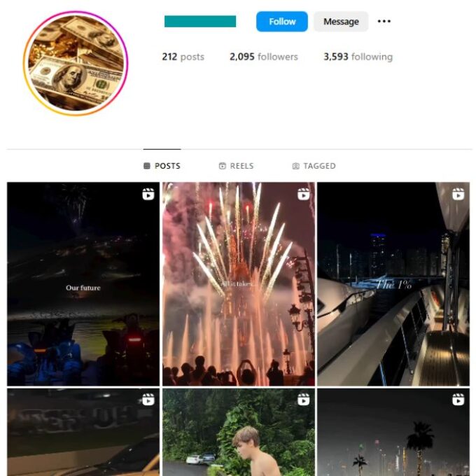 2K Luxury Lifestyle Instagram Account for sale