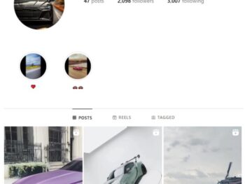 2K Super Cars Instagram Account for sale