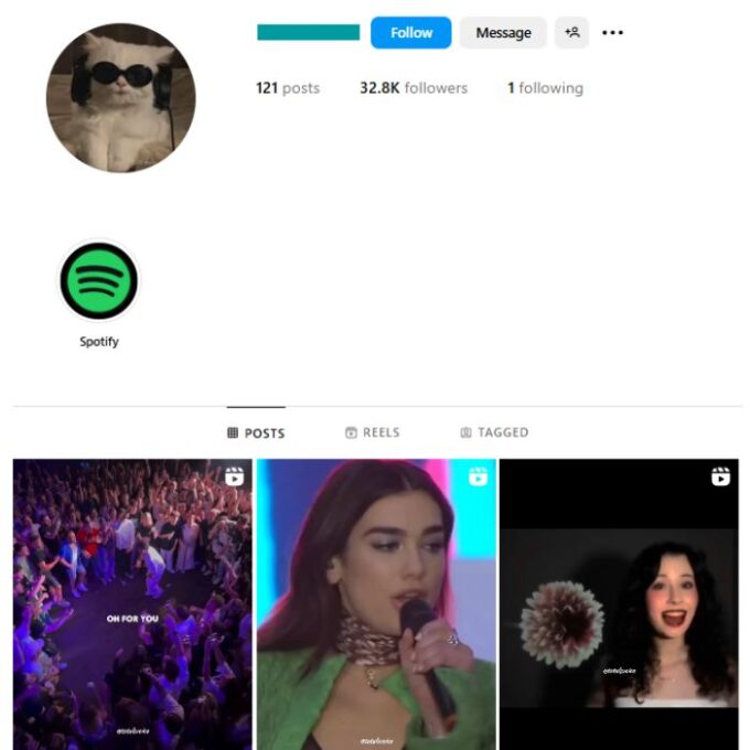 30K Songs Music Instagram Account for sale