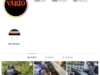 320K Indonesian Bikes Motorcycle Instagram Account for sale