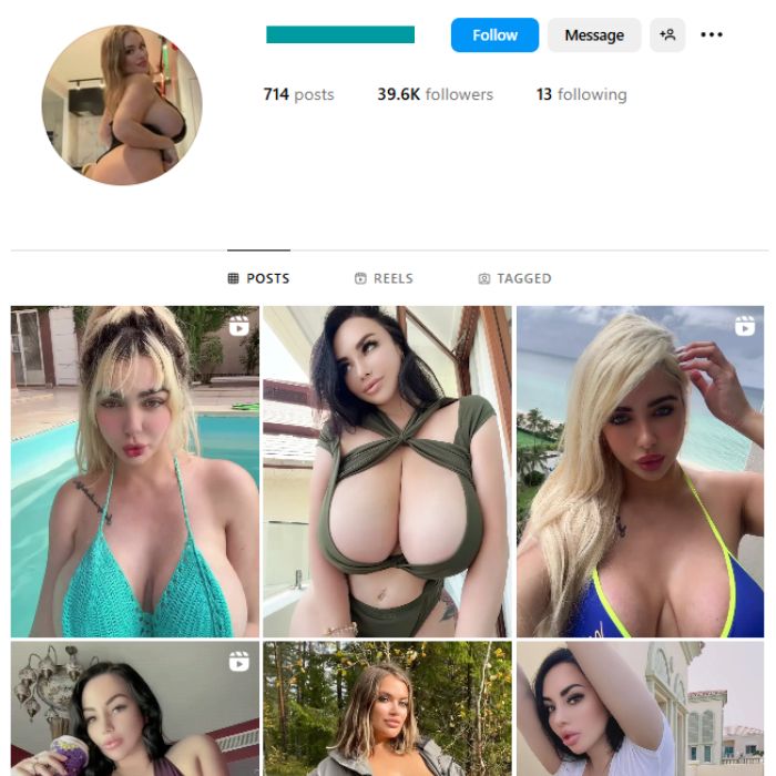 39K Adult Models Instagram Account