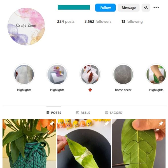 3K Handmade Art Instagram Account for sale