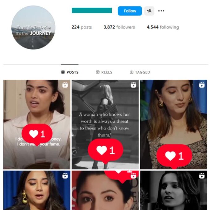3K Love Positivity Instagram Account for sale