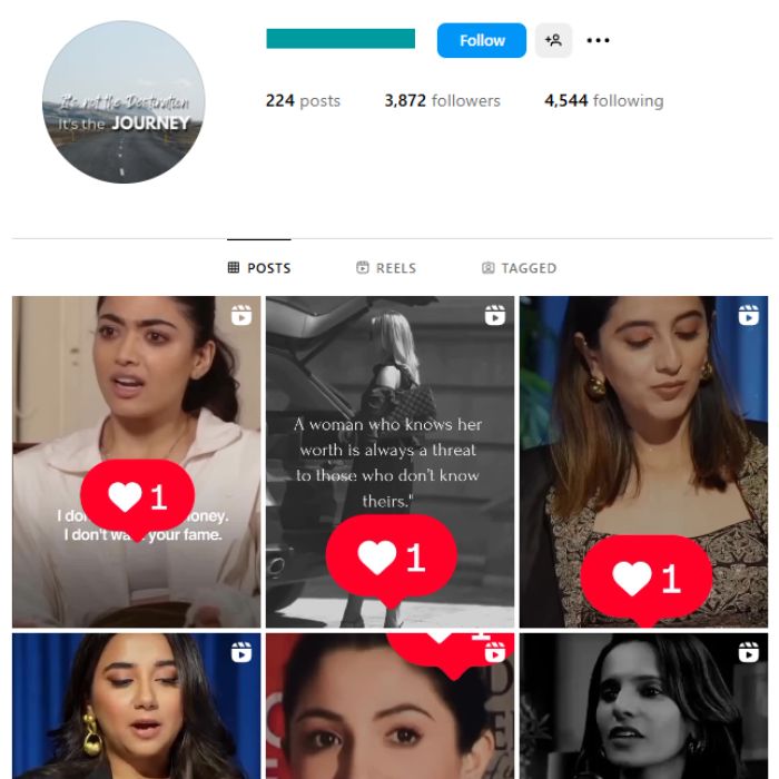 3K Love Positivity Instagram Account for sale