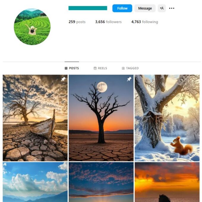 3K Nature Landscapes Instagram Account for sale