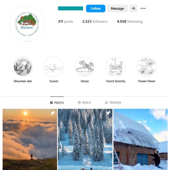 3K Nature Landscapes Instagram Account for sale