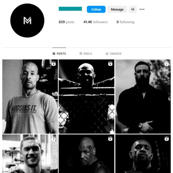 40K Motivation Mindset Instagram Account for sale