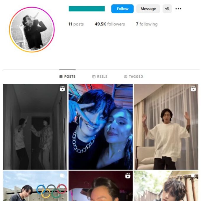49K BTS Jungkook Instagram Account for sale