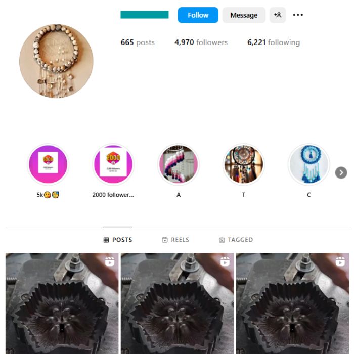 4K Crafts DIY Instagram Account for sale