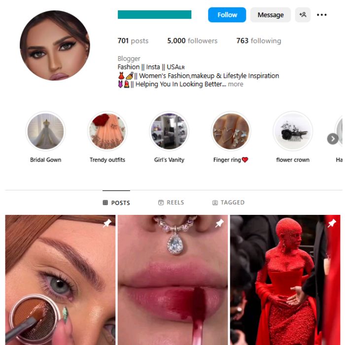4K Makeup Fashion Instagram Account for sale