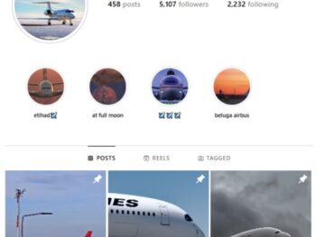 5K Aviation Airplanes Instagram Account for sale