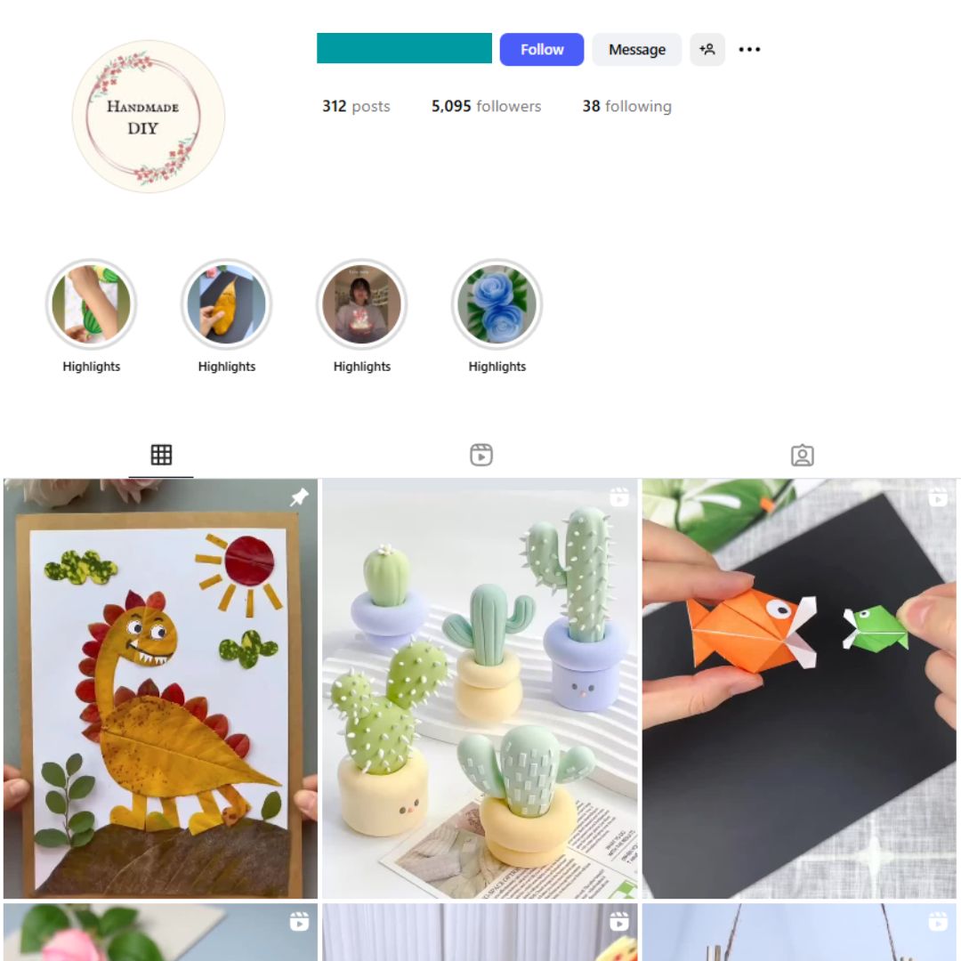 5K Creative DIY Instagram Account for Sale