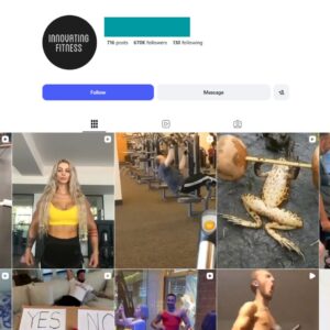 670K Fitness Funny Workout Instagram Account for Sale