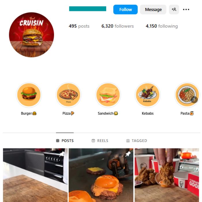 6K Fast Food Instagram Account for sale