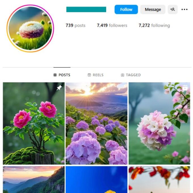7K Flowers Photography Instagram Account for sale