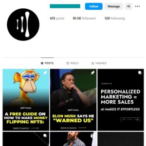 80K Motivation Entrepreneur Instagram Account for sale