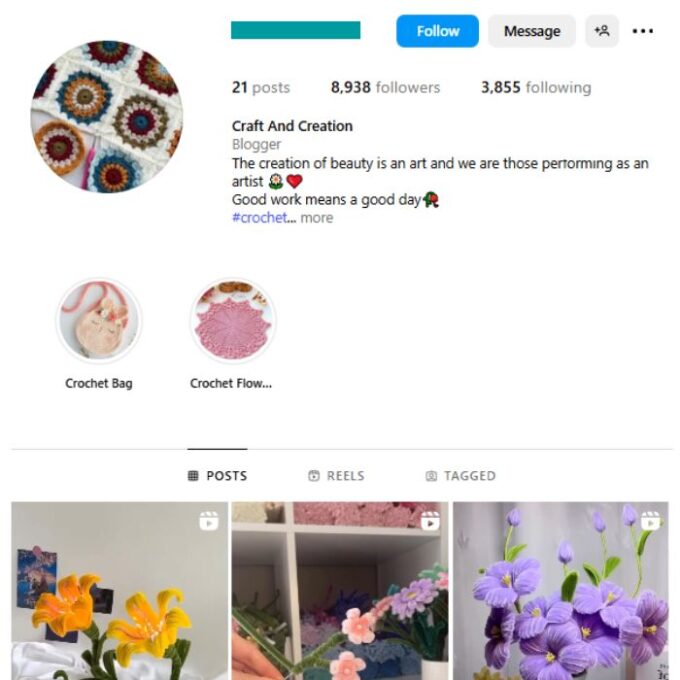 8K Flower Art Instagram Account for sale