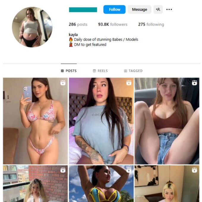 90K Curvy Models Instagram Account for sale