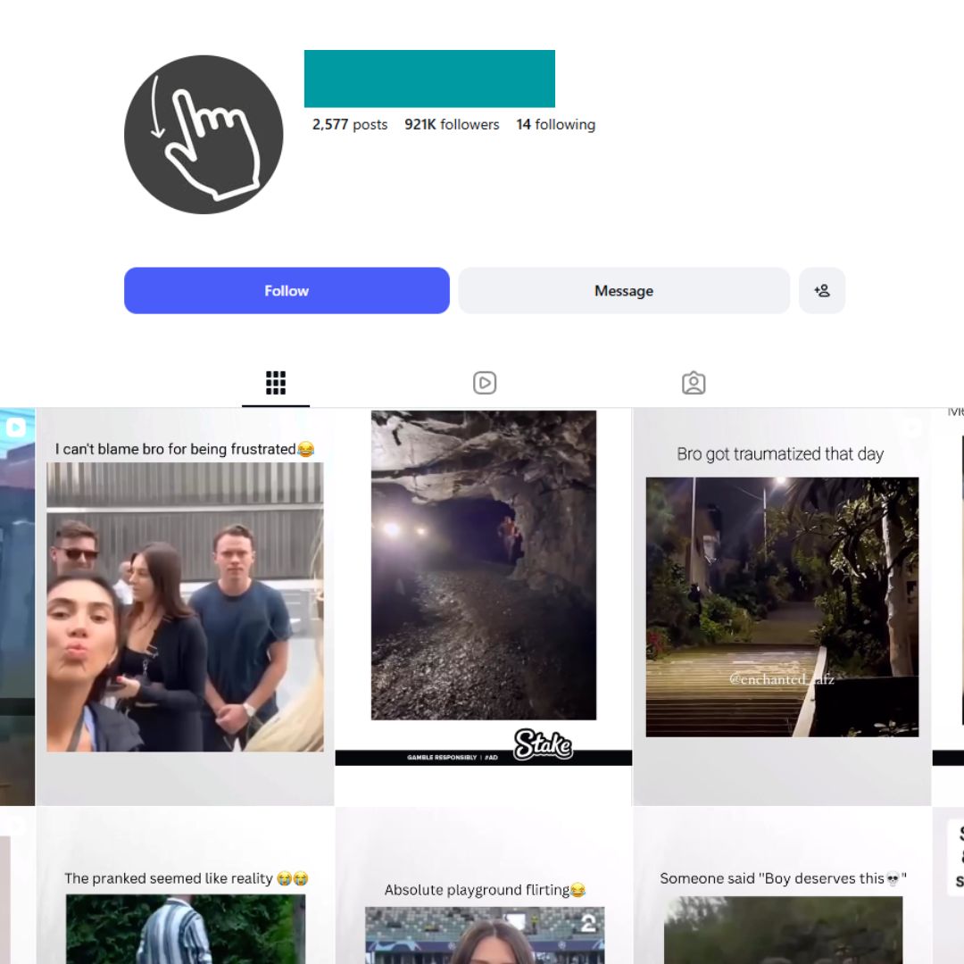 920K Funny Videos Memes Instagram Account for Sale