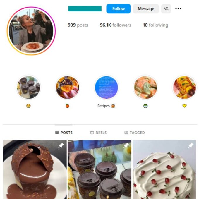 95K Cakes Chocolate Instagram Account for sale