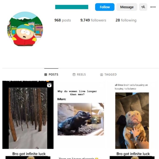 9K Memes Humor Instagram Account for sale