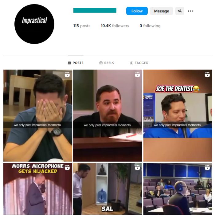 10K Funny Pranks TV Show Instagram Account for sale