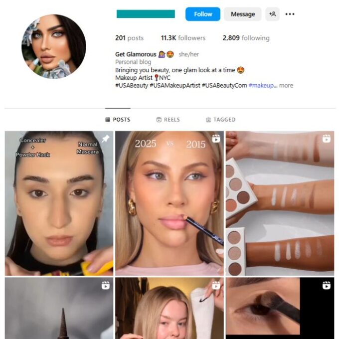 11K Makeup Cosmetics Instagram Account for sale