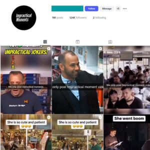 120K Funny Pranks TV Show Instagram Account for Sale
