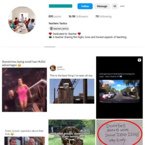 16K Teacher School Memes Instagram Account for sale
