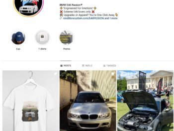190K BMW E46 Car Instagram Account for Sale
