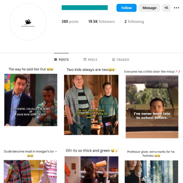 19K Entertainment TV Show Instagram Account for sale