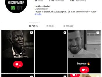 1K Hustler Motivation Instagram Account for sale