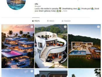 1K Luxury Mansions Instagram Account for sale