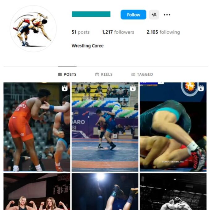 1K Sports Wrestling Instagram Account for sale