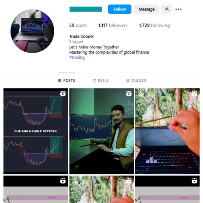 1K Stock Trading Instagram Account for sale