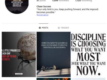1K Success Discipline Instagram Account for sale