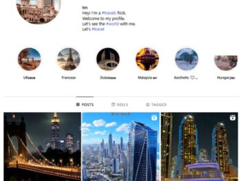 1K Travel Explore Instagram Account for sale