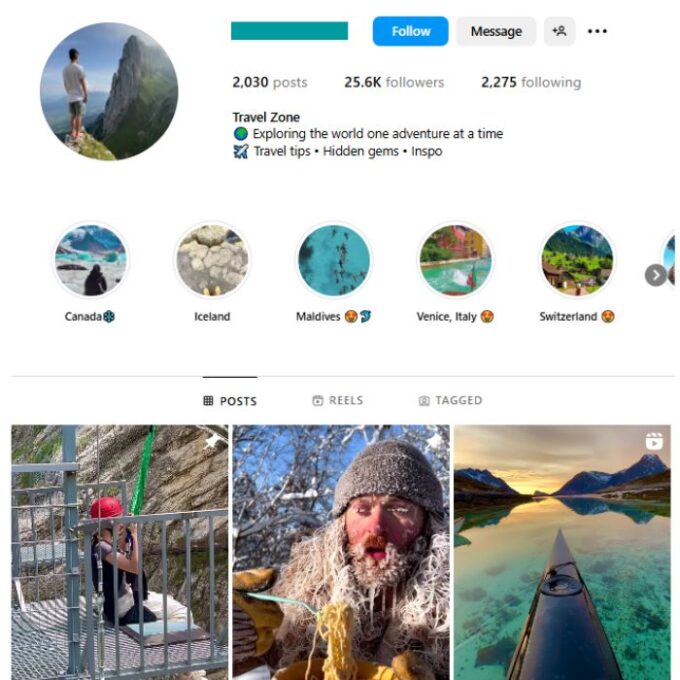 25K Travel Photography Instagram Account for sale