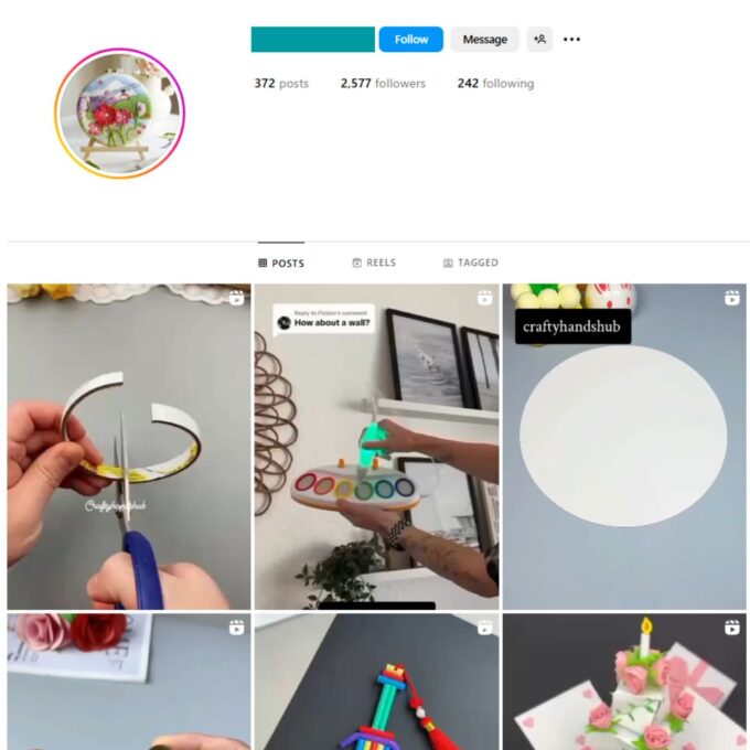 2K Crafts Art Instagram Account for Sale